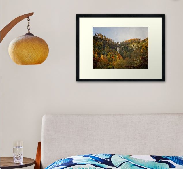 Framed print of Pistyll Rhaeadr Waterfall by Sam Davis Landscape Photographer